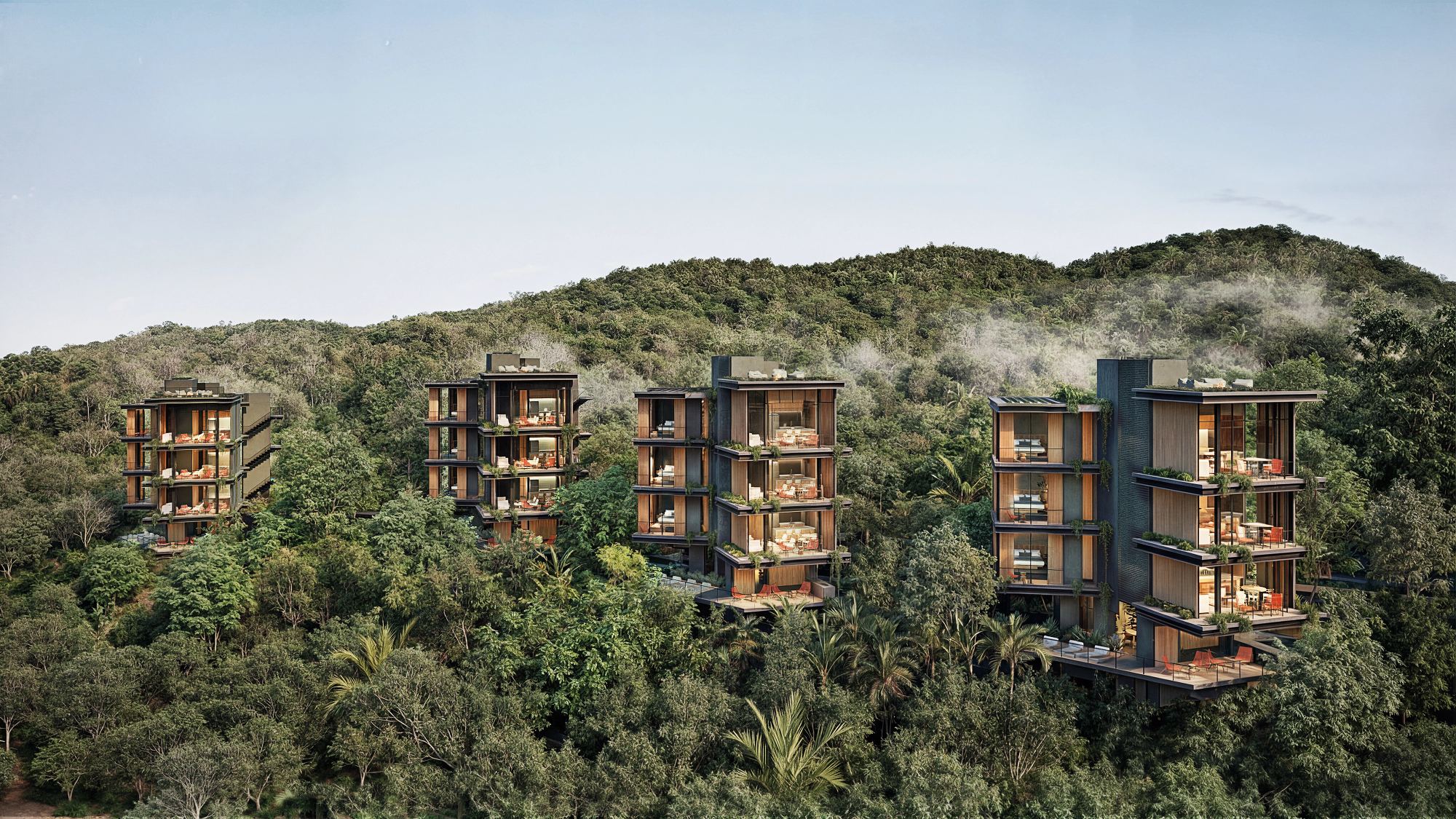 Render of the Templo Condos and Penthouses building at Vervana Phase II