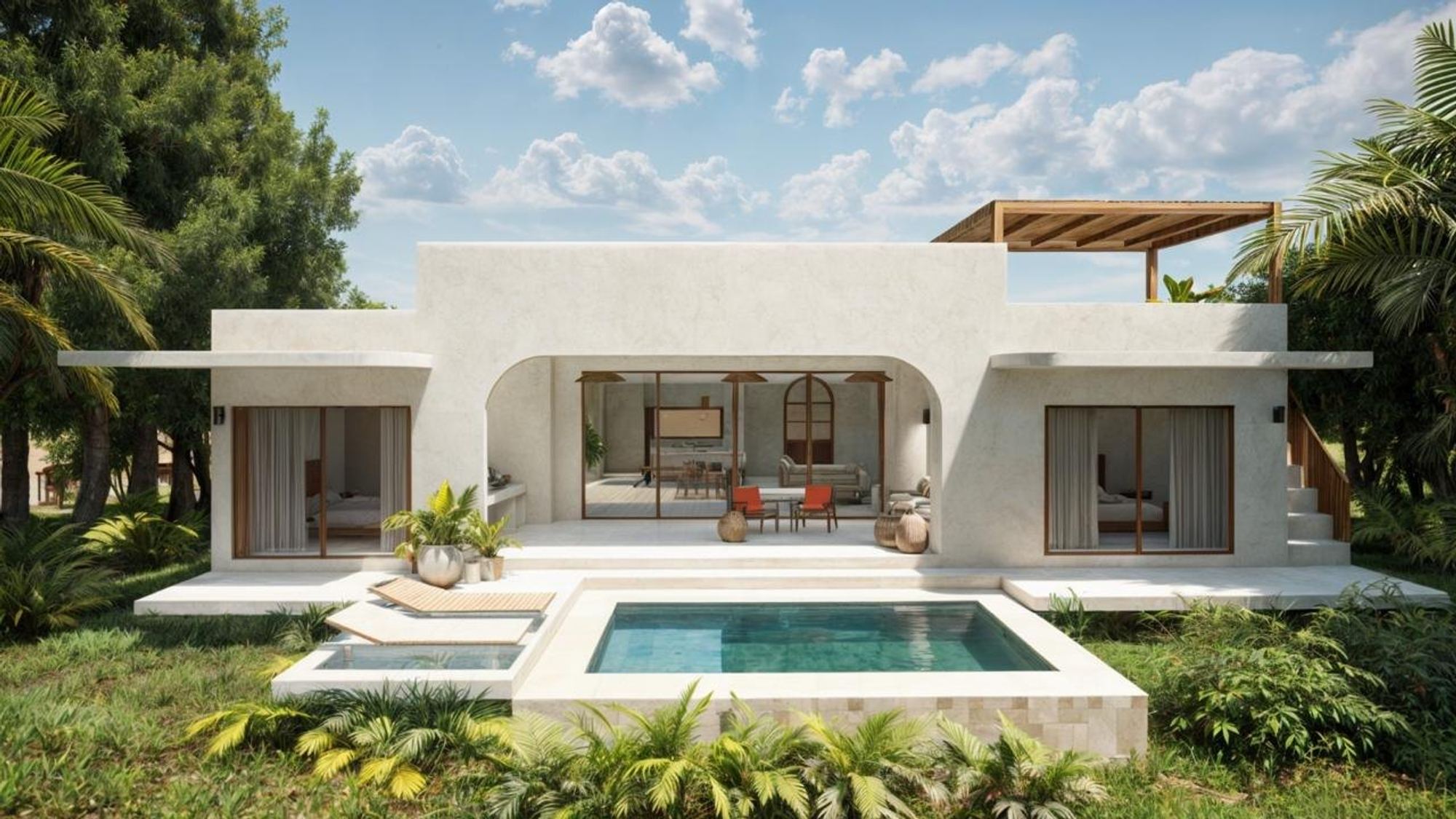 Concept render supplied for the lot, not a built house