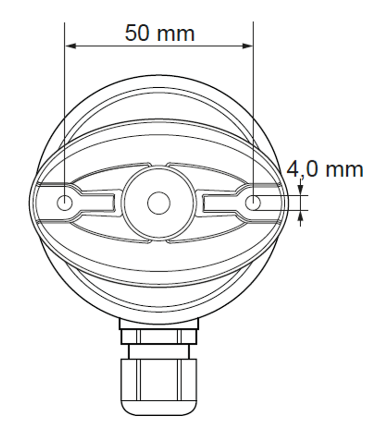 Dimensiones del Sensor de Temperatura para Conducto TEK de Produal