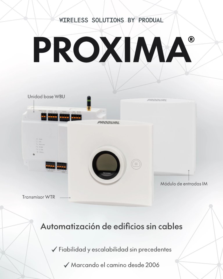 Automatización de Edificios Inalámbrica de Produal Proxima