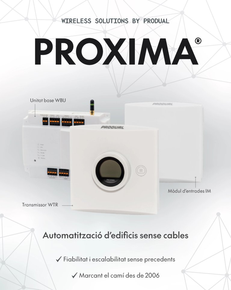 Automatizació d'Edificis sense fils de Produal Proxima