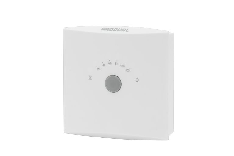Temporizador electrónico ETT12 de 12 horas en color blanco de Produal