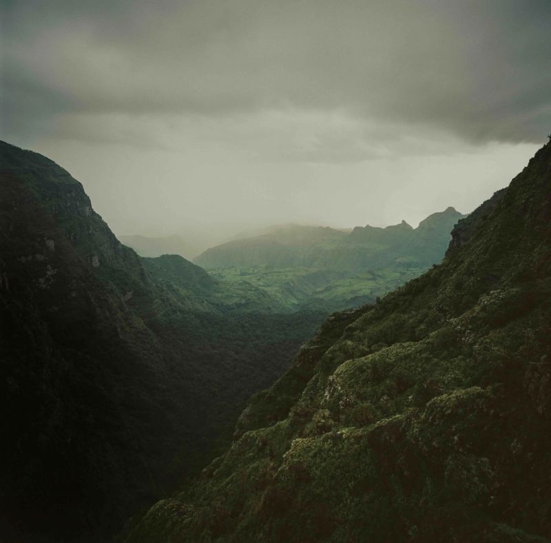 Lush green mountain valley under overcast sky, Lufthansa Life Changing Places Ethiopia