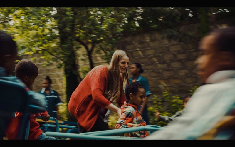 Cinematographer with children in outdoor Ethiopian school setting