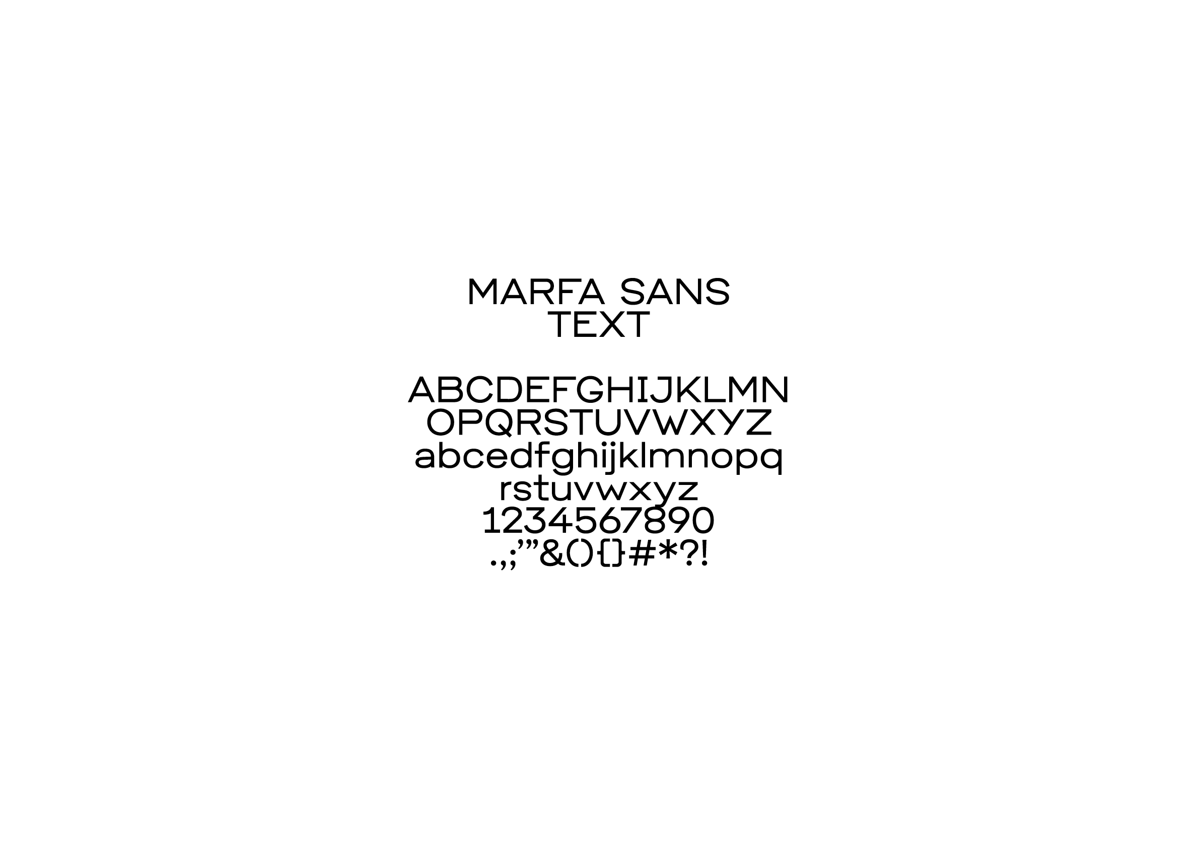 Marfa Sans Text typeface