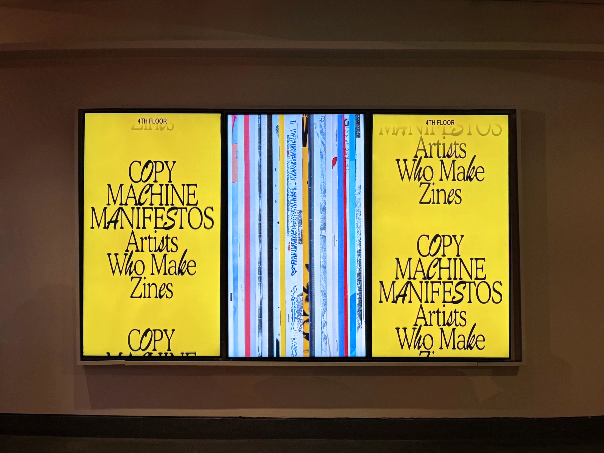 Digital screens, lobby