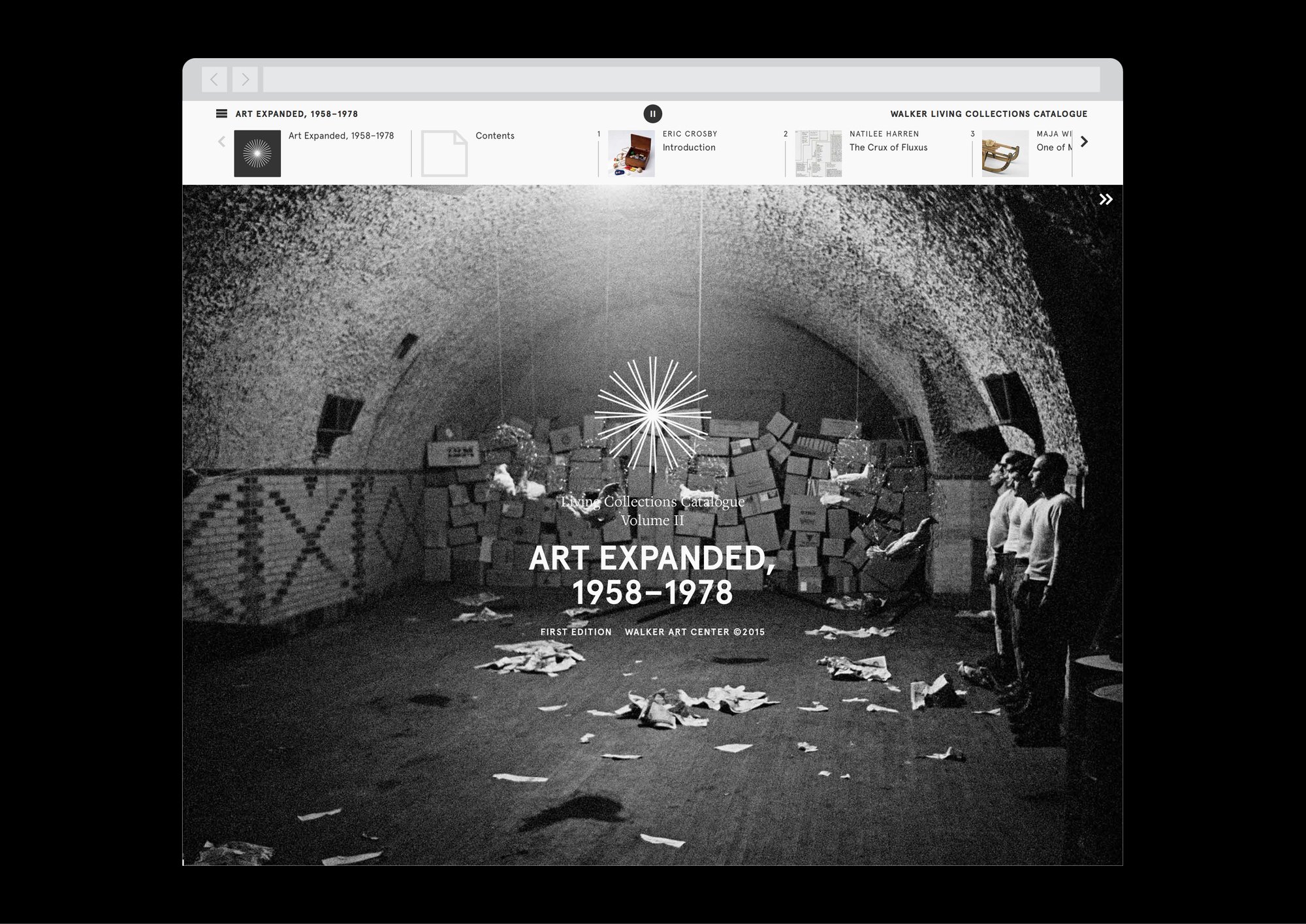 Volume homepage
