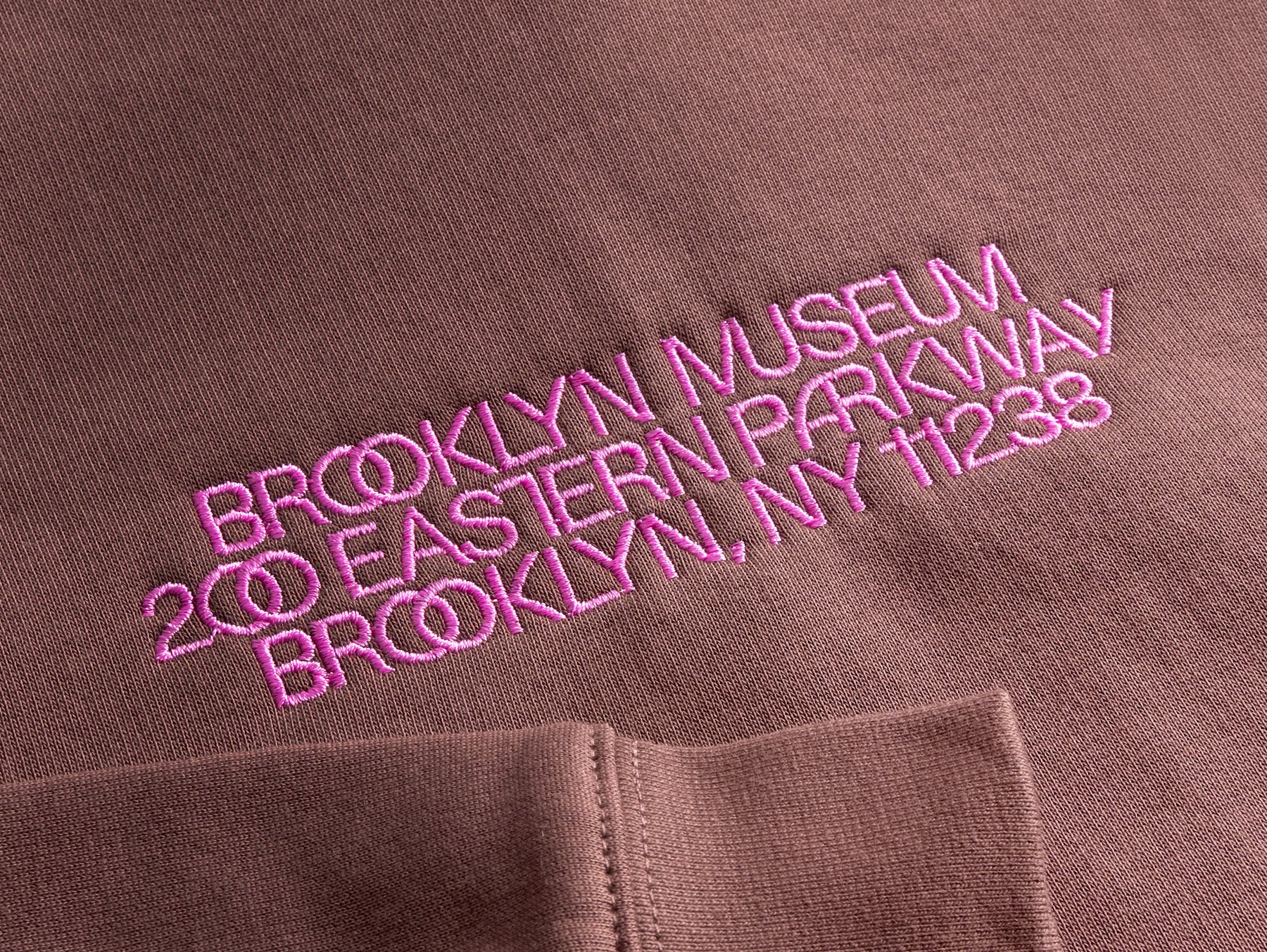 Embroidered hoodie detail