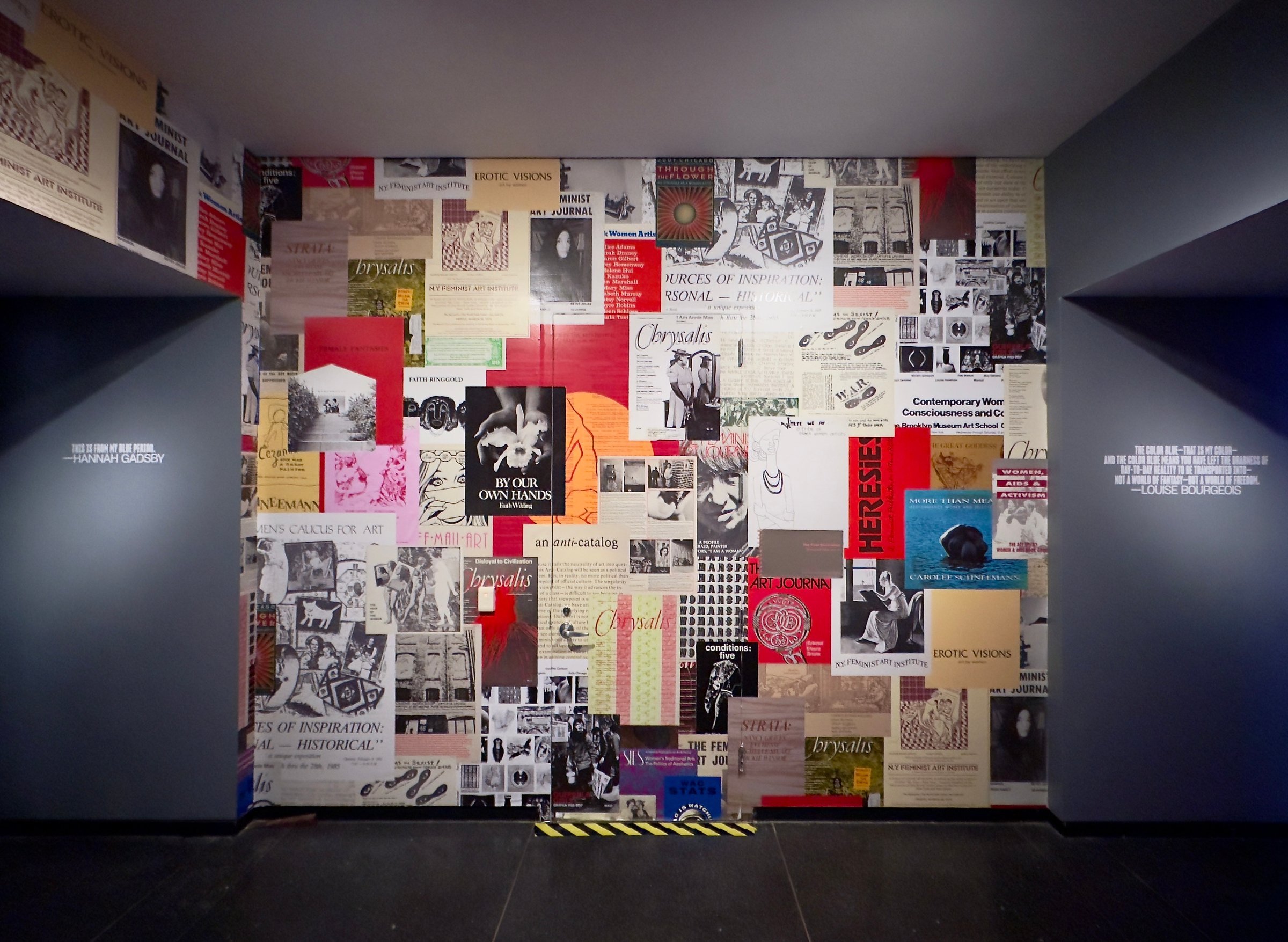 Feminist publication collage mural