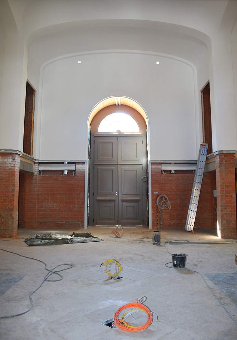 Arbeiten im Inneren des Turmes