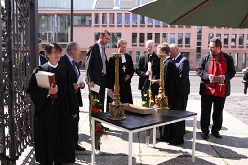 Einweihung der temporären Kapelle an der Garnisonkirche