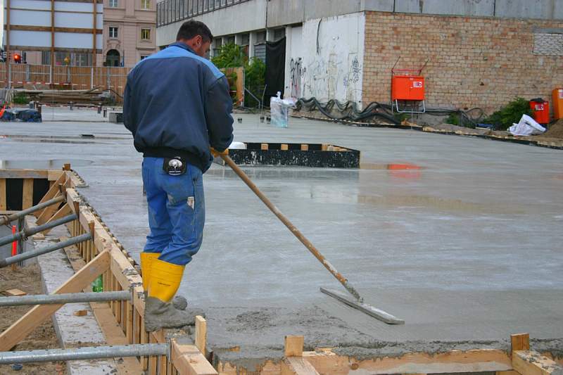 Betonage der Bodenplatte