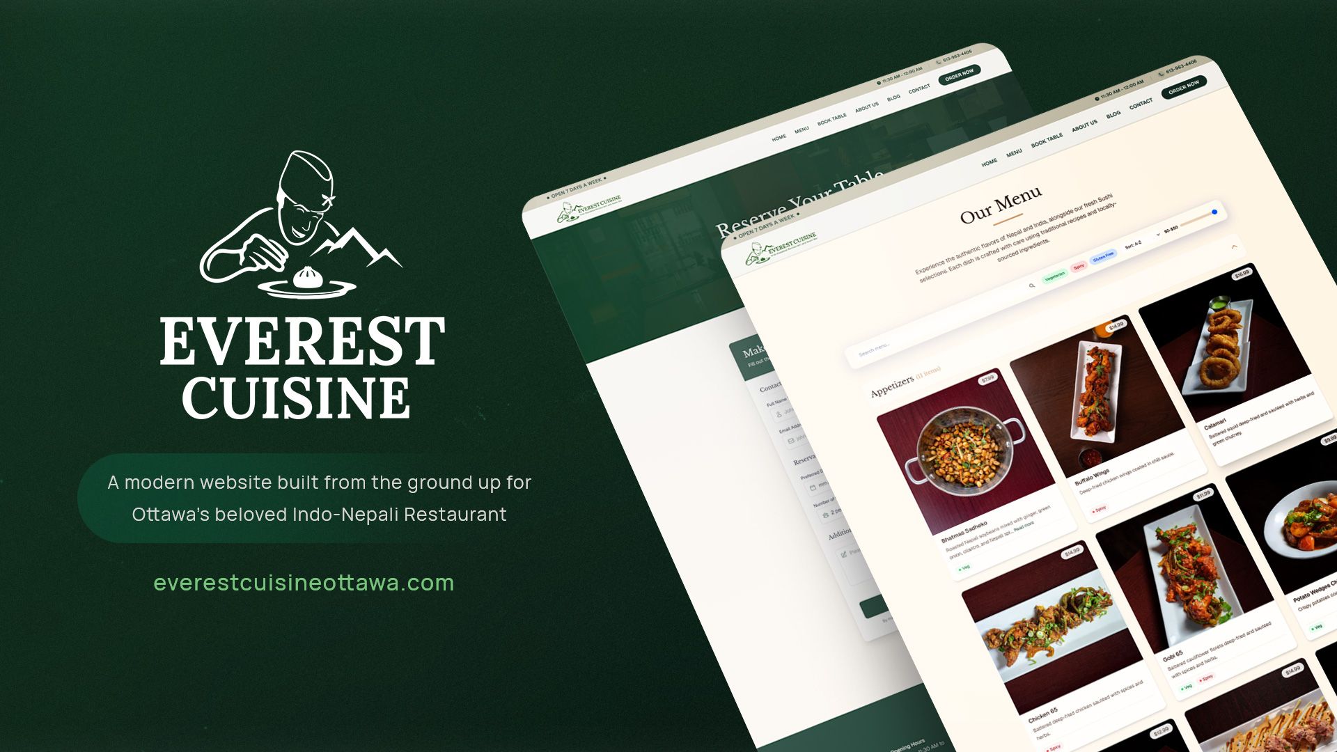 Everest Cuisine Website