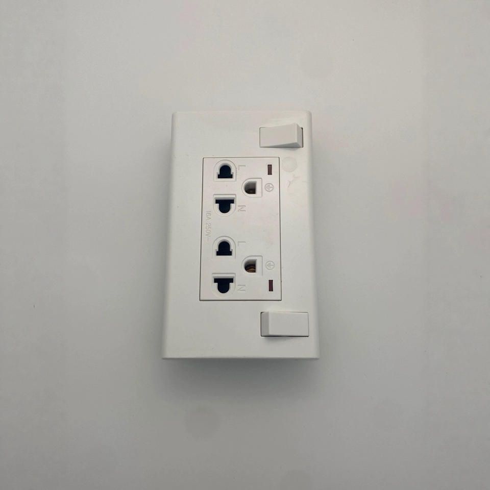 Foreign Trade Export Us-standard Thai-style Socket 6-outlet Power Strip Switch Indicator Light Dual-gang 16a Sockets China - Image 1
