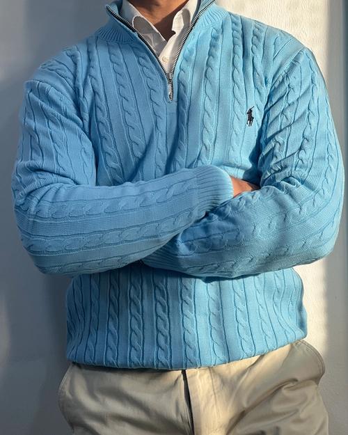Polo Ralph Lauren half zip sweater Sky blue