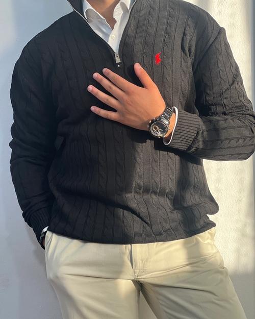 Polo Ralph Lauren half zip sweater Balck