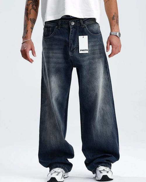 Porto baggy night blue washd