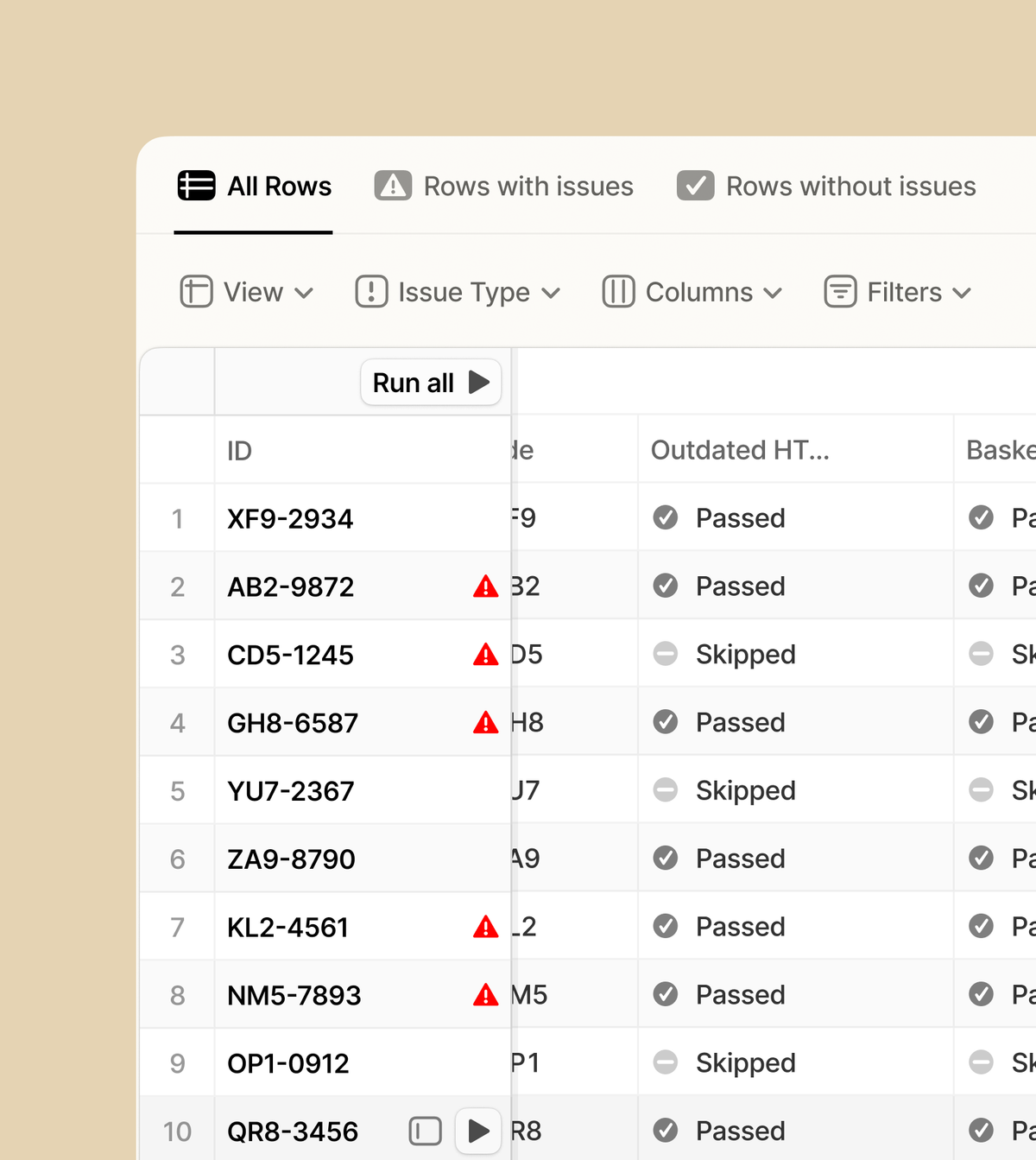 Platform screenshot