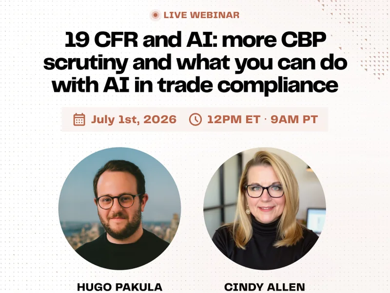 Cindy Allen and Hugo Pakula discuss 19 CFR and AI