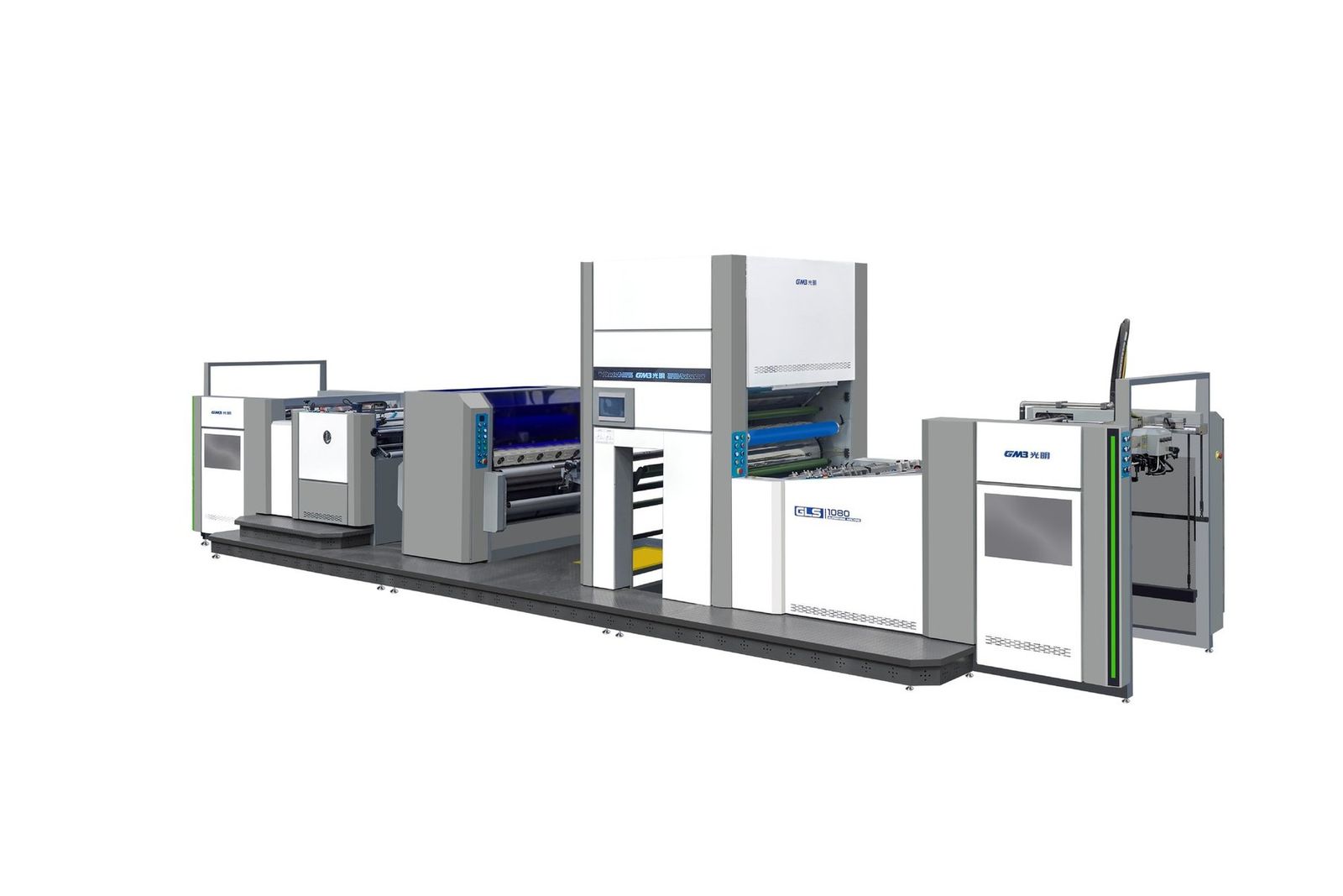 GMB GLS film laminating machine with high-speed stacker and anti-curl device