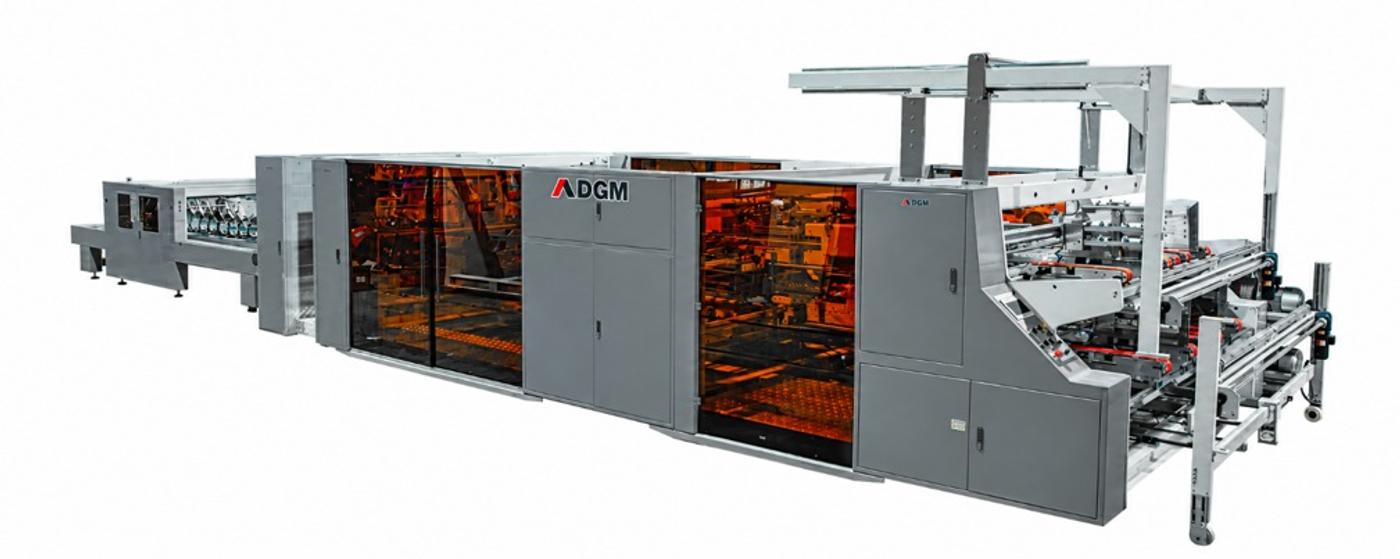 DGM T-FOLD STITCHER 2400 ÇİFT BESLEMELİ İKİ PARÇALI KATLAMA-YAPIŞTIRMA MAKİNESİ