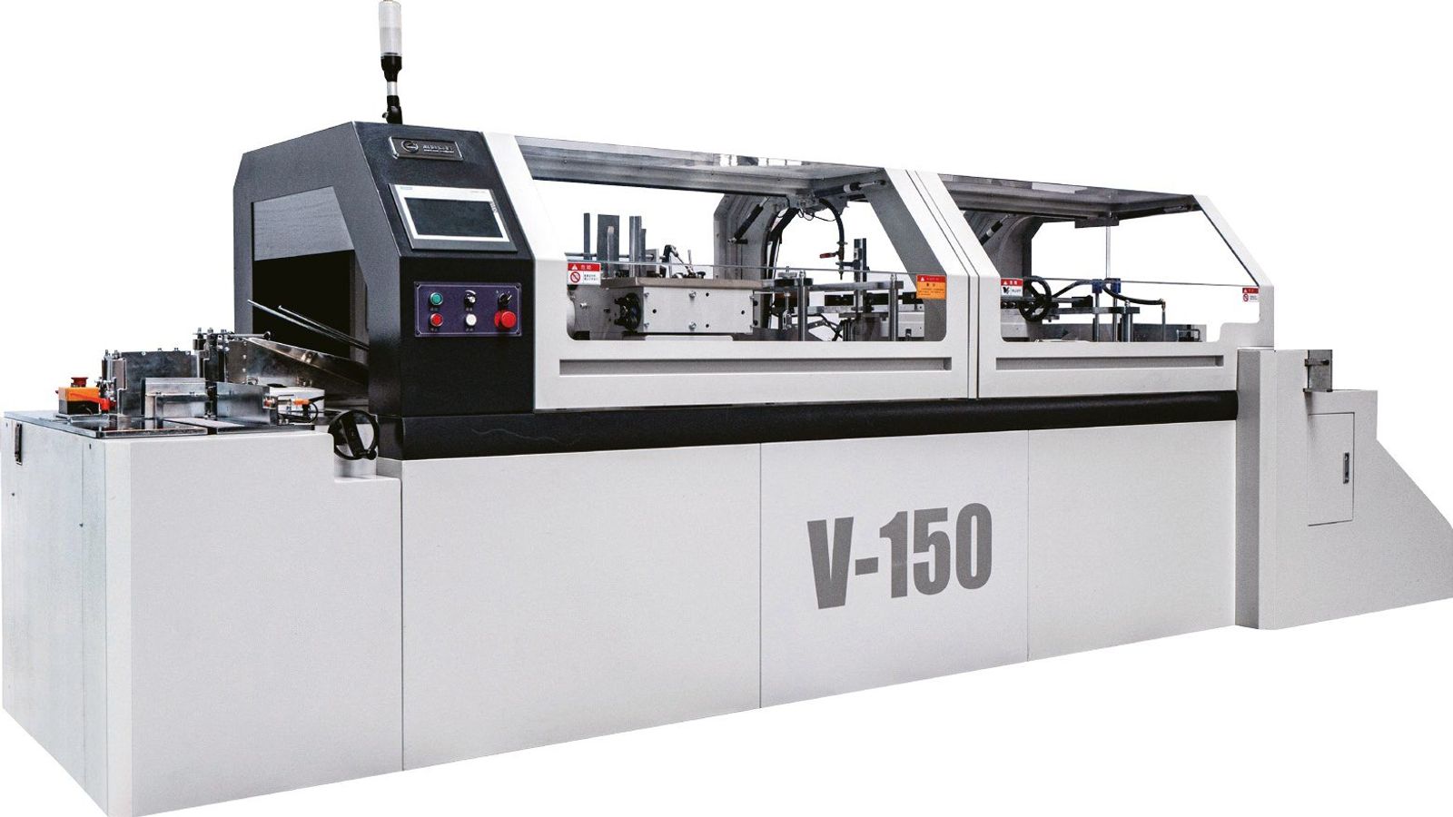 Beijing Runda V-150 otomatik kitap şömiz ve göbek bandı takma makinesi