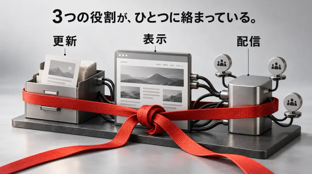 ３つの役割が１つに絡まっている