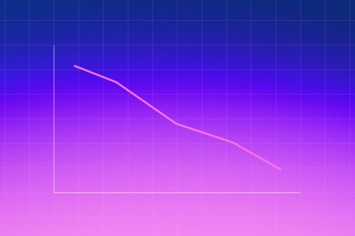 Line graph trending downward