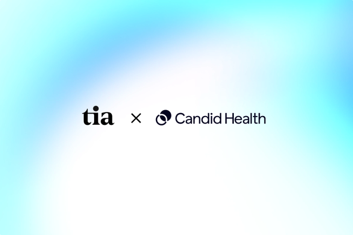 Gradient with Candid Health + Tia Logos