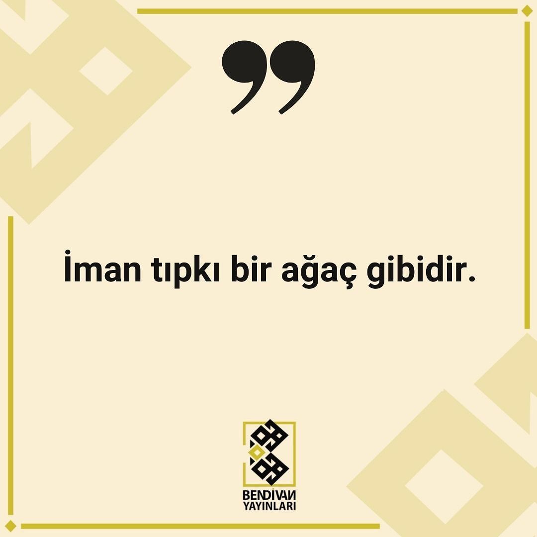 İman tıpkı bir ağaç gibidir.