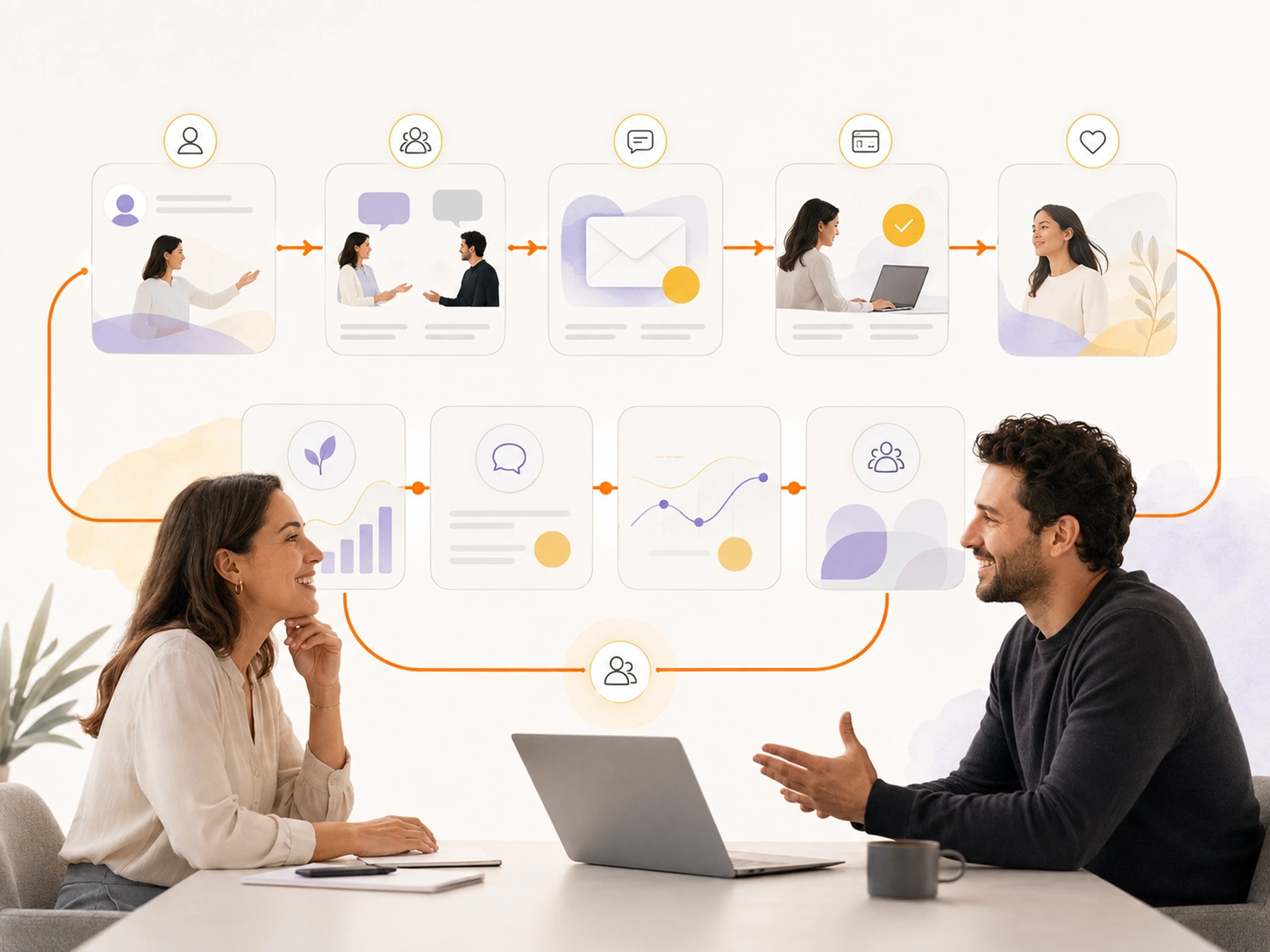 Qualify Test Drive Intent visual showing vehicle discovery, dealer routing, test drive intent and ownership signals |Flashyminds
