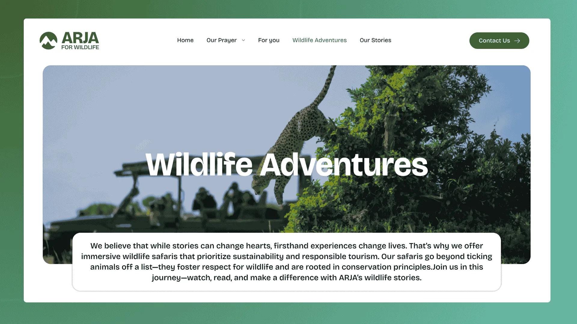 Arja for Wildlife Web Development