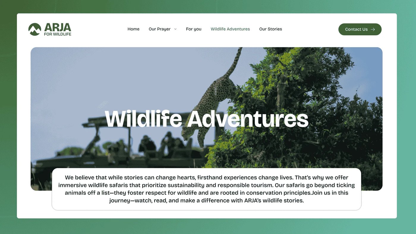Arja for Wildlife Web Development