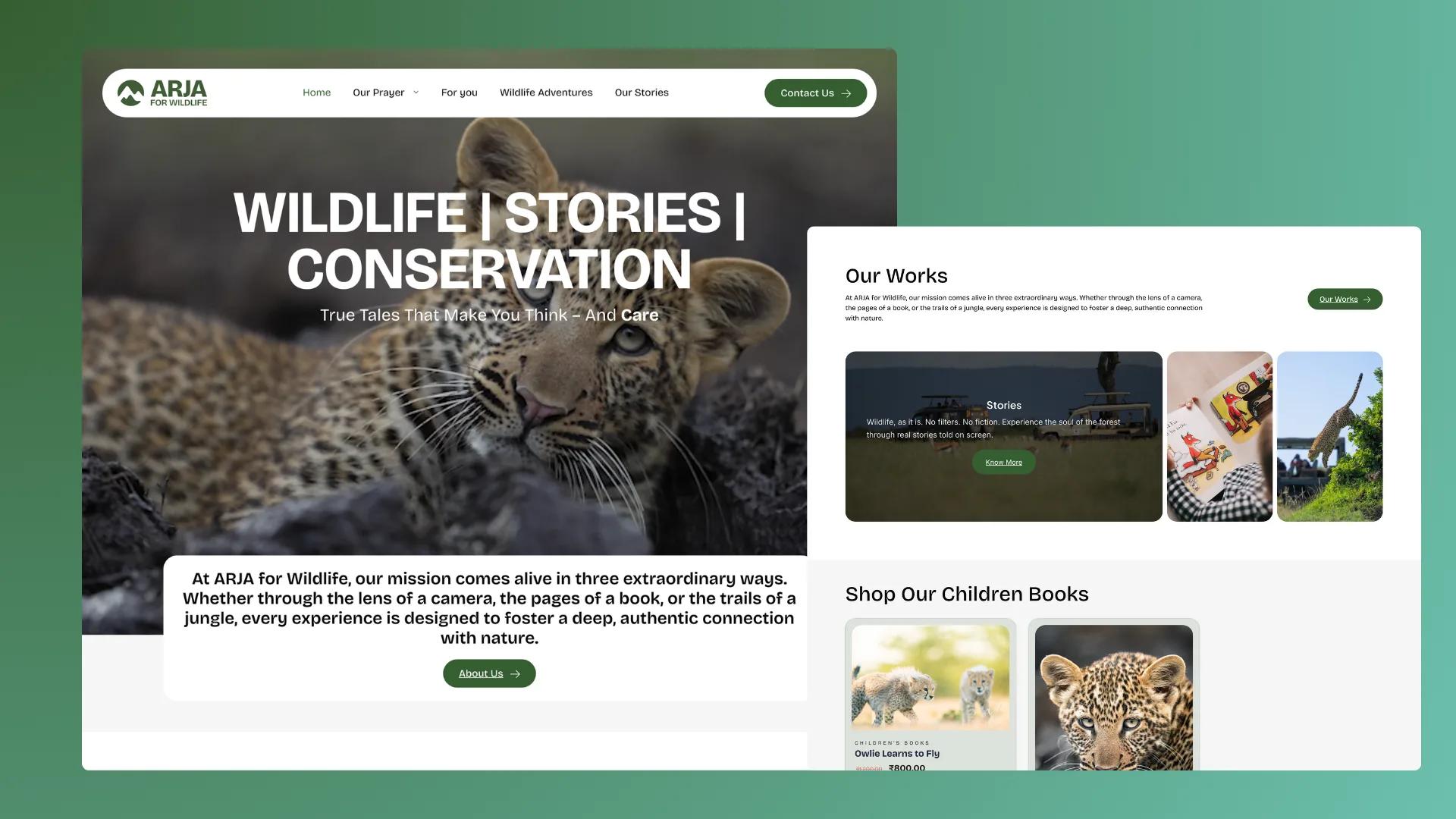Arja for Wildlife Website by Flashyminds