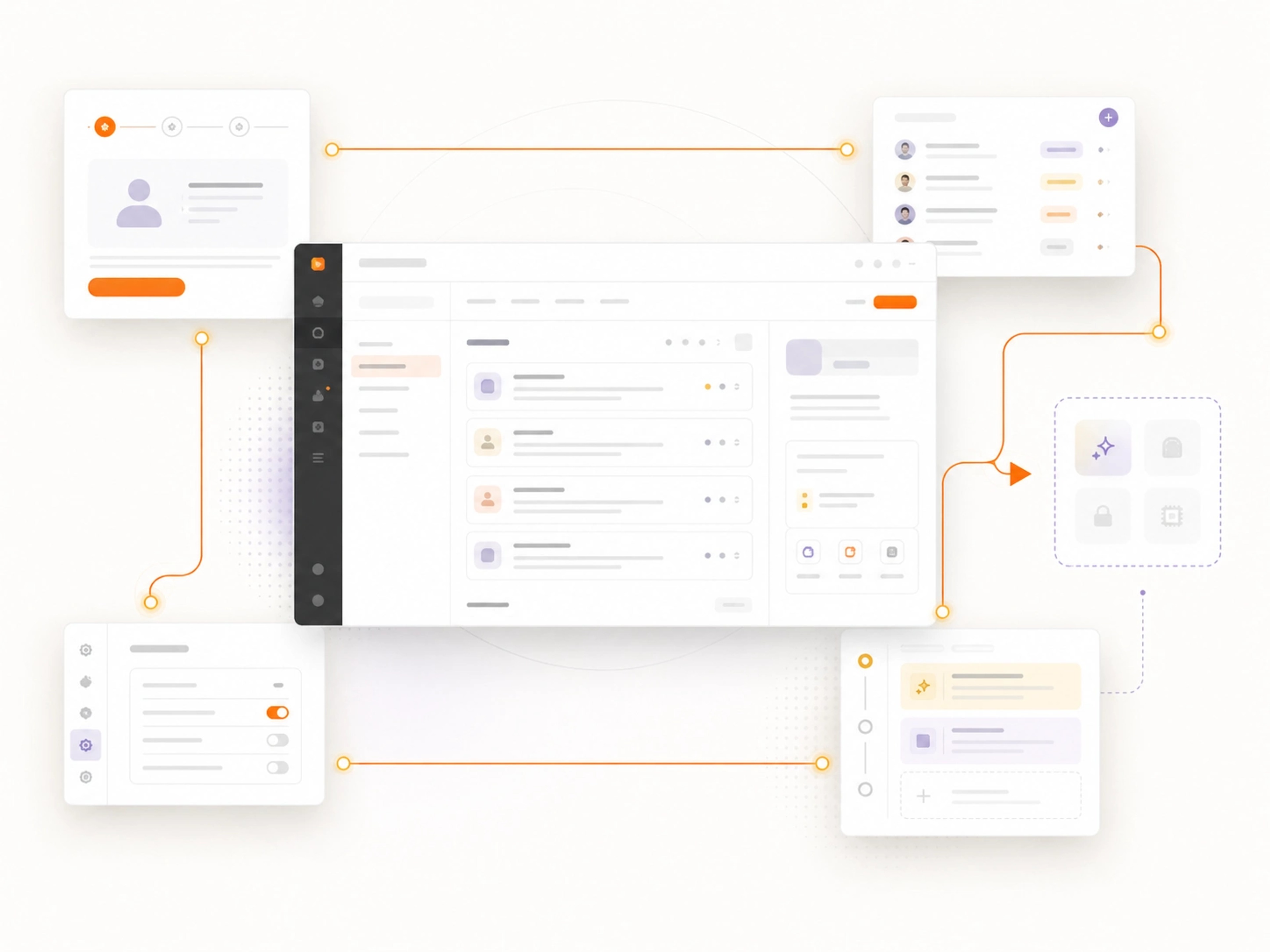 Workflow Applications visual showing custom workflow application connecting tasks, approvals, exceptions and ownership |Flashyminds