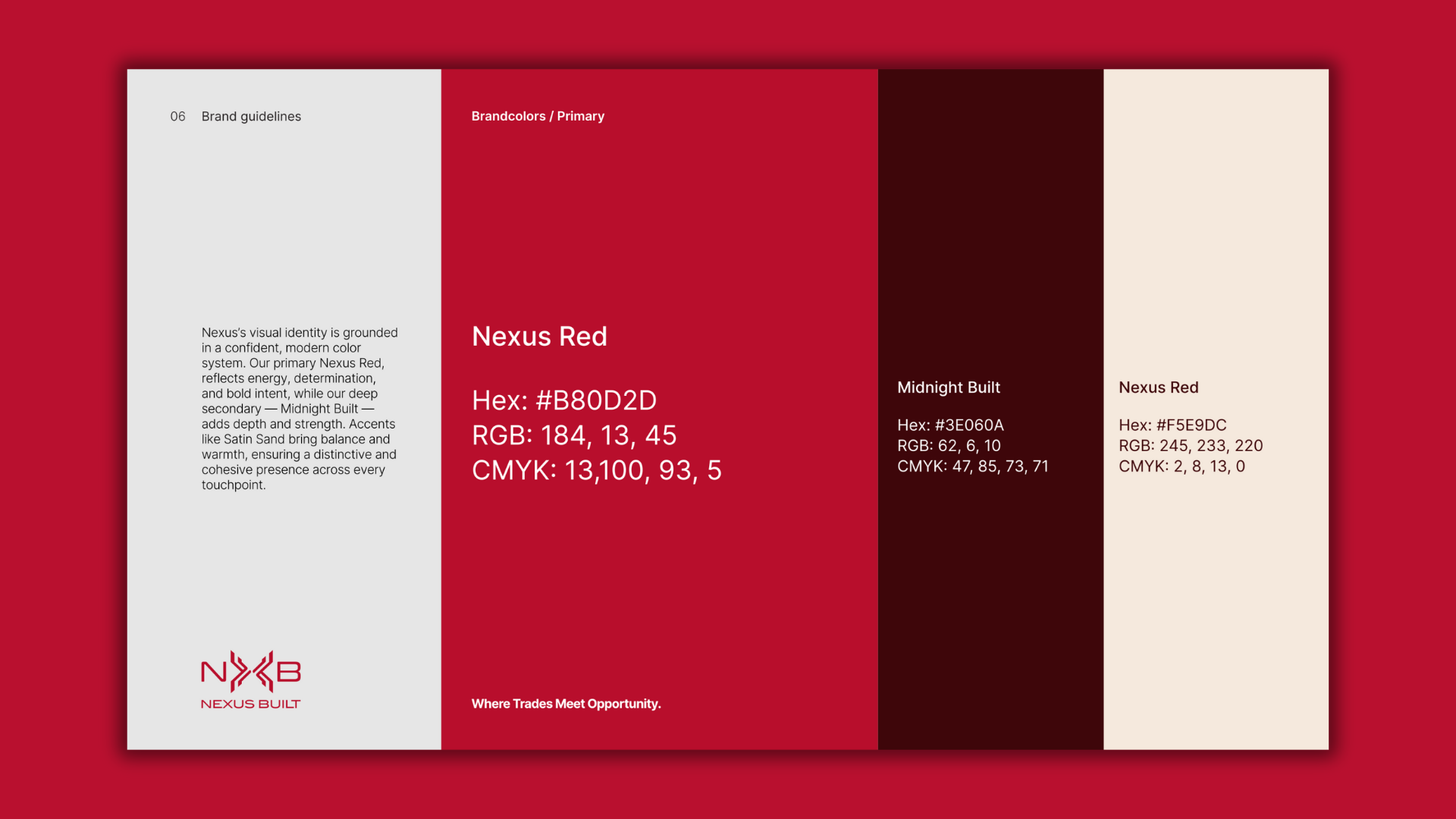Nexus Built Logo System and Visual Identity