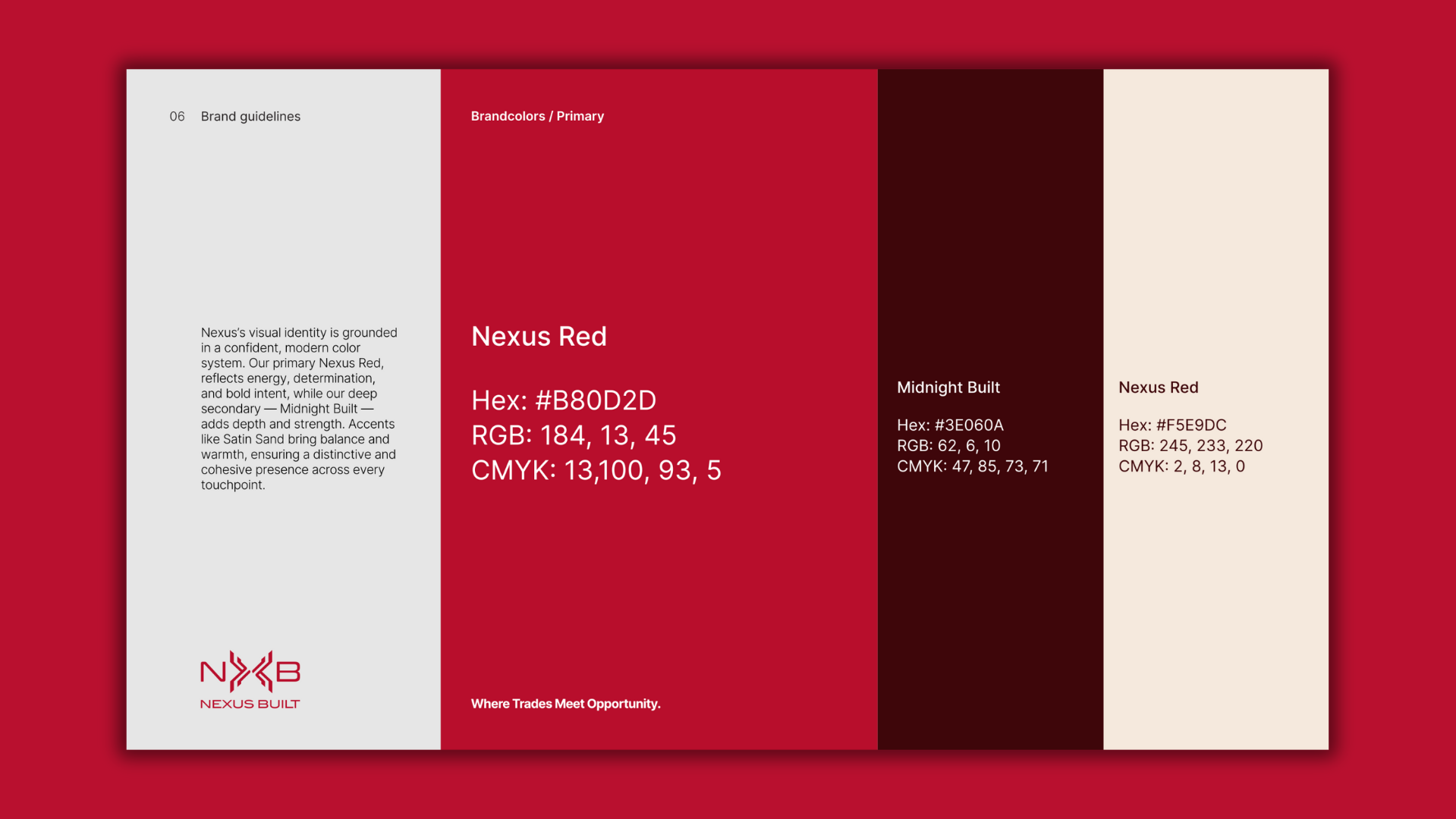 Nexus Built Logo System and Visual Identity