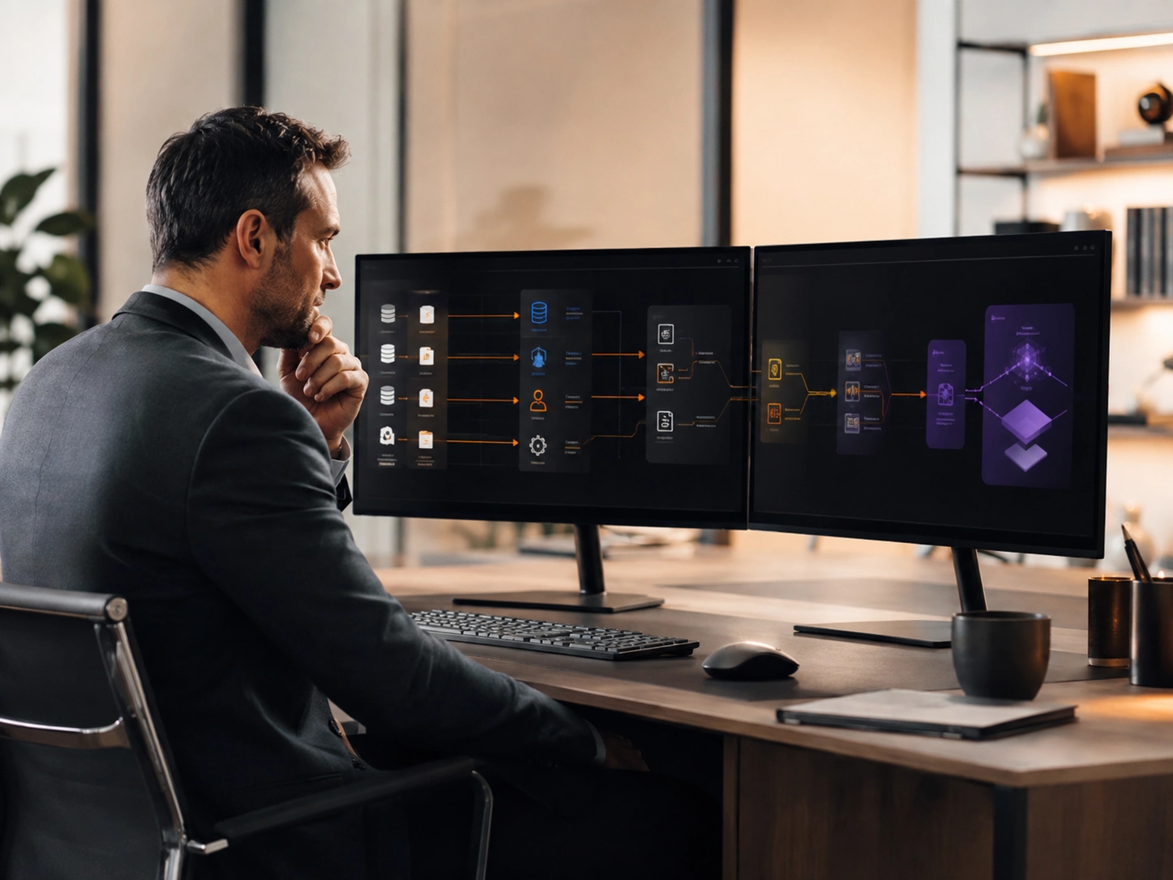Launch, Govern and Improve visual for Data Analytics showing controlled workflow design and accountable delivery |Flashyminds