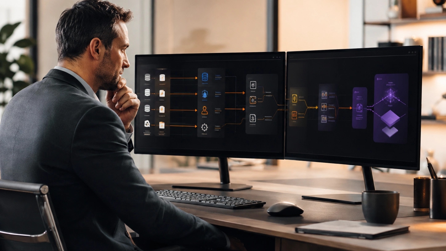Start With Work and Evidence visual for ActiveCampaign Automation showing data, decisions, safeguards and responsible operation | Flashyminds