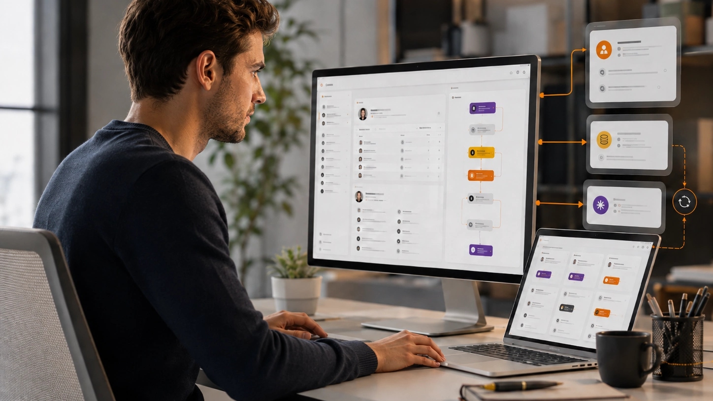 Test, Launch and Keep Improving visual for Marketing AI Automation showing data, decisions, safeguards and responsible operation |Flashyminds