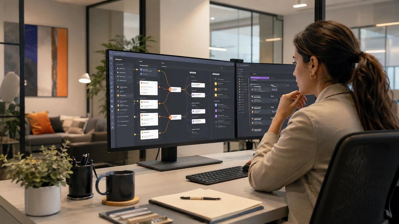 Start With Work and Evidence visual for IT Consulting showing data, decisions, safeguards and responsible operation | Flashyminds