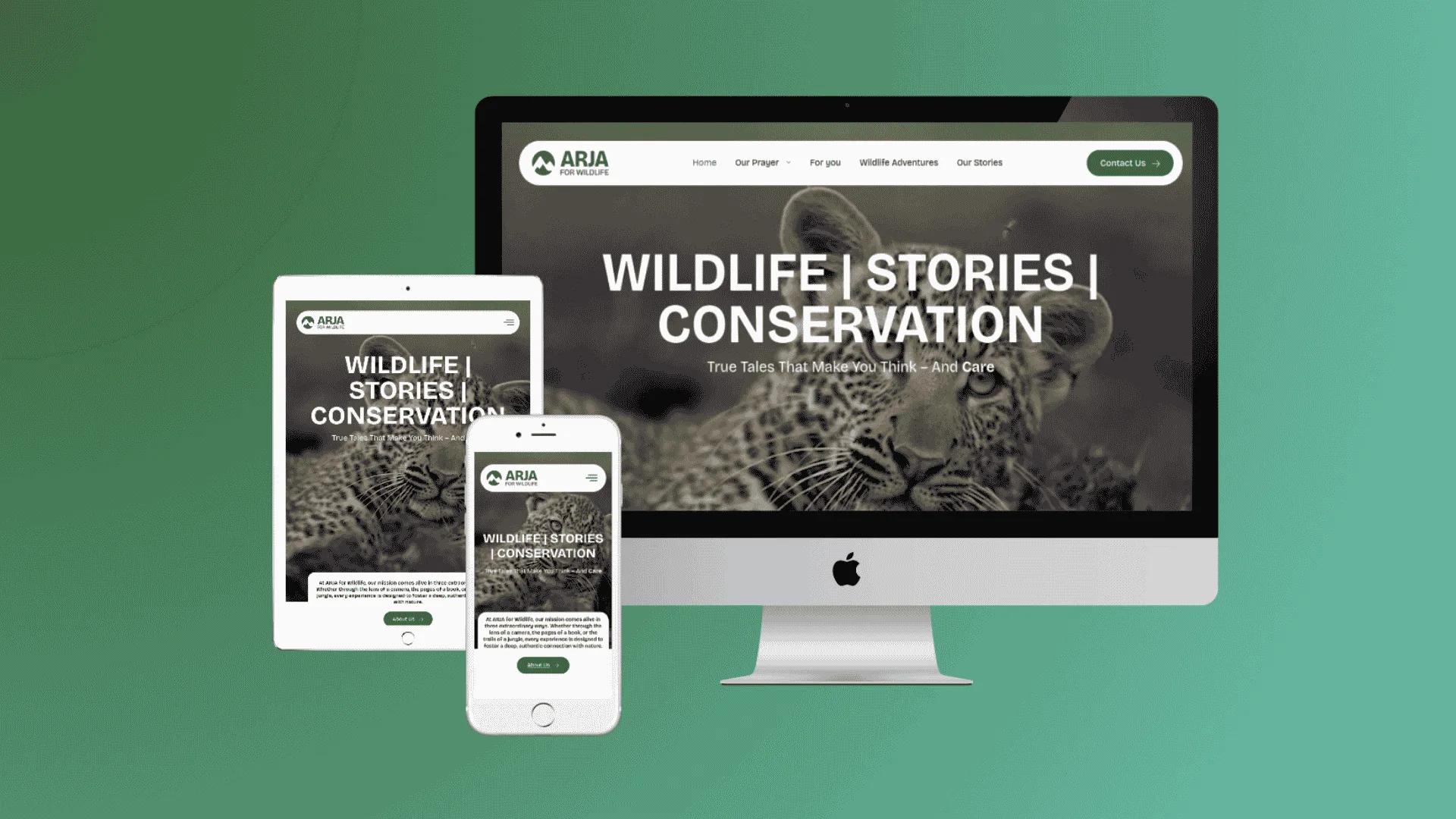 Arja for Wildlife Website Design by Flashyminds
