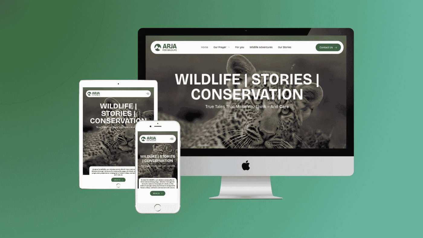 Arja for Wildlife Website Design by Flashyminds