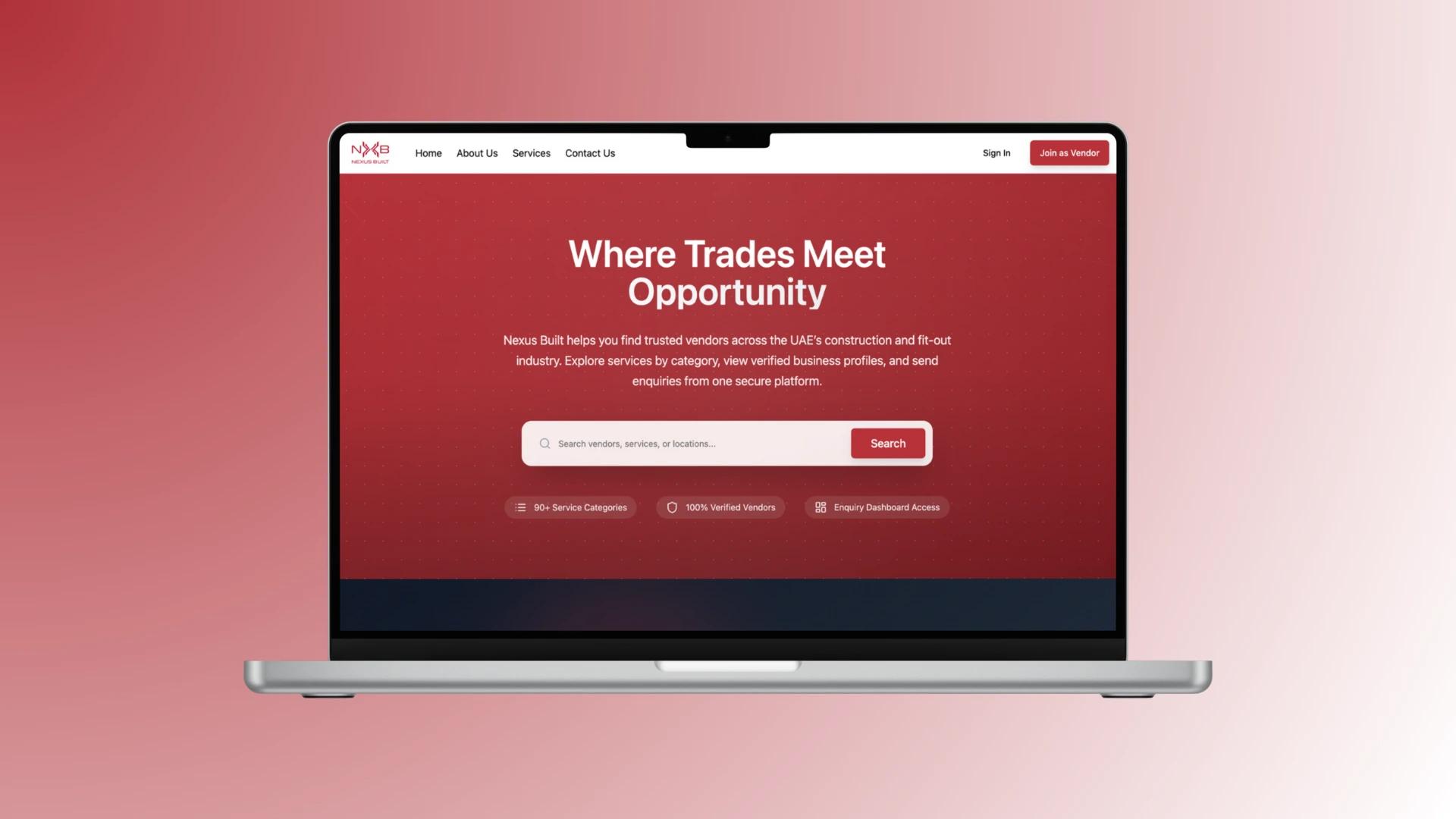 Nexus Built Web Application by Flashyminds