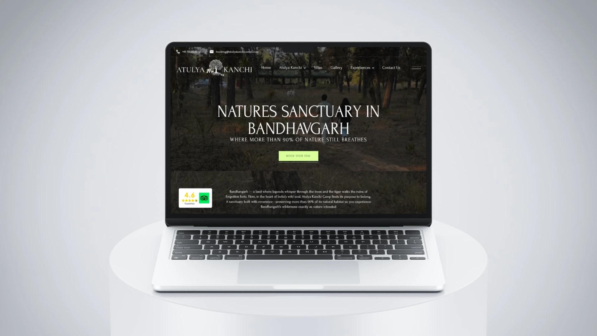 Atulya Kanchi Camps Website by Flashyminds