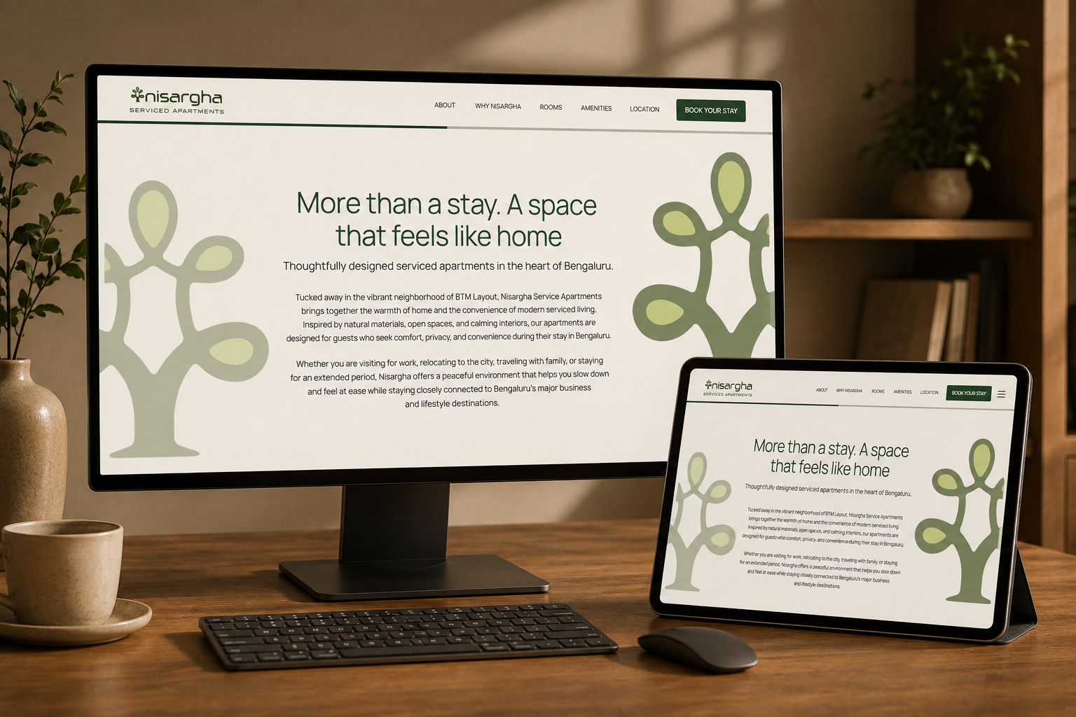Nisargha Serviced Apartments Web Design