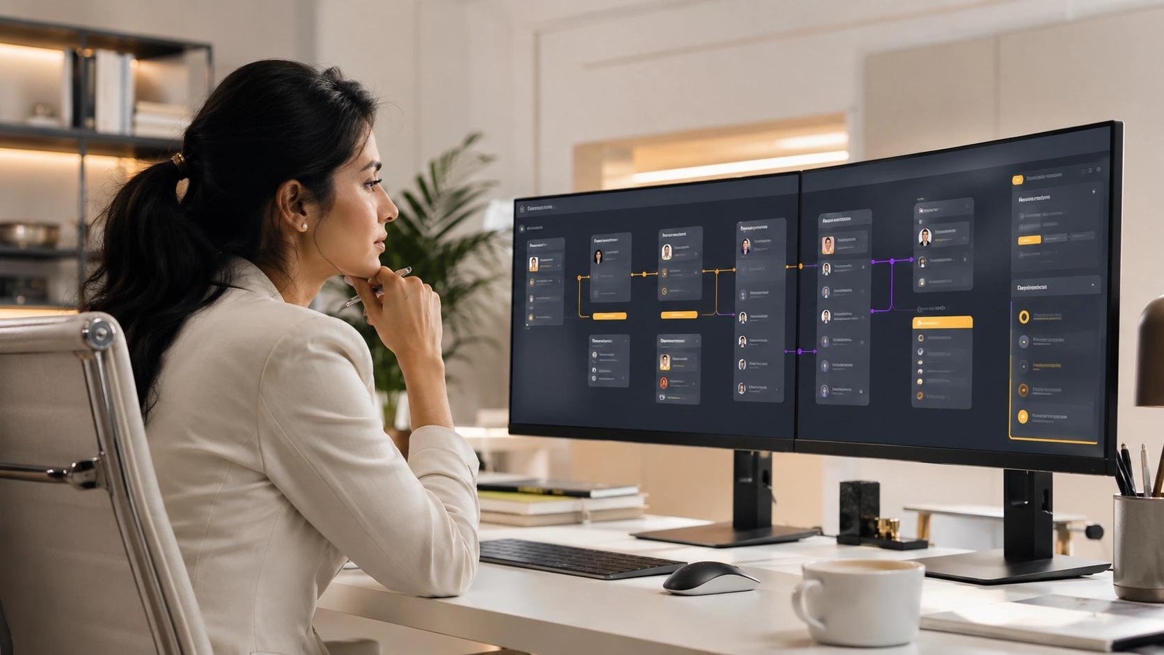 Design Data, Control and Exceptions visual for AI SEO Automation showing data, decisions, safeguards and responsible operation | Flashyminds