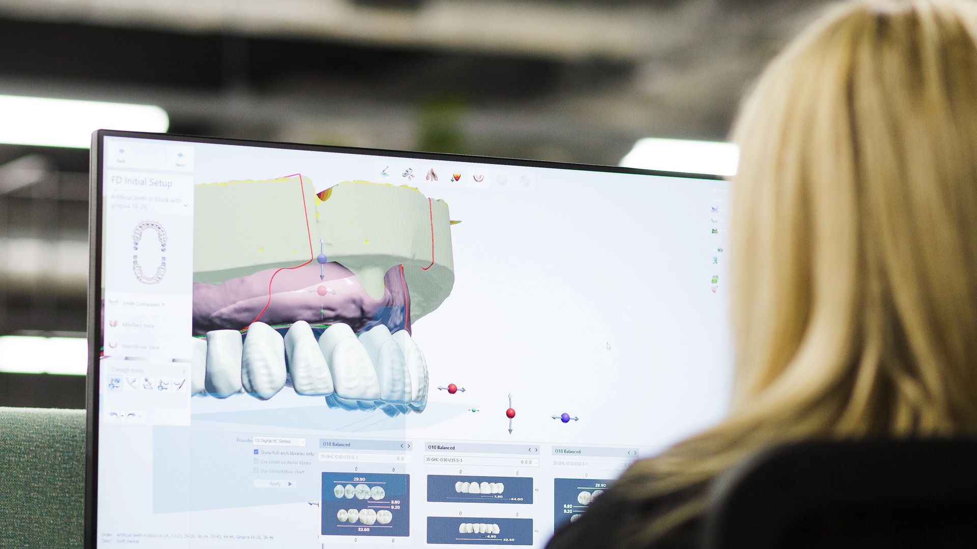 image of computer with dental implant software on it