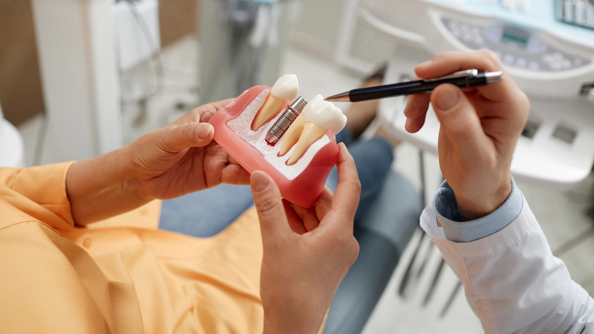 image of model dental implant
