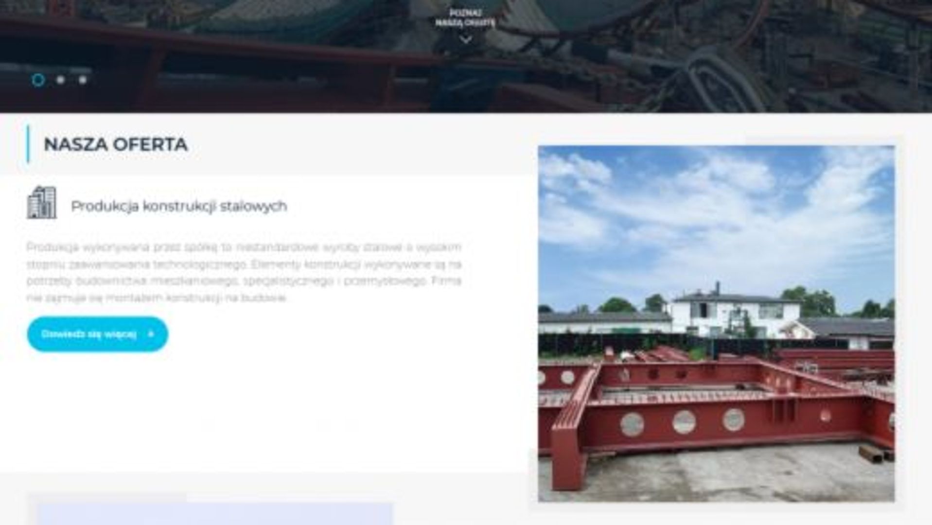 Innowacyjna strona dla nowoczesnego przedsiębiorstwa